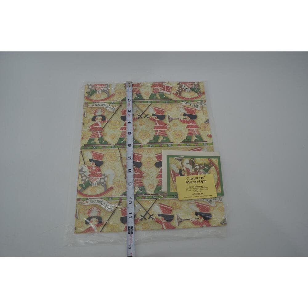 Vtg Current Wrap-Ups Candy Cane Corps Christmas Paper